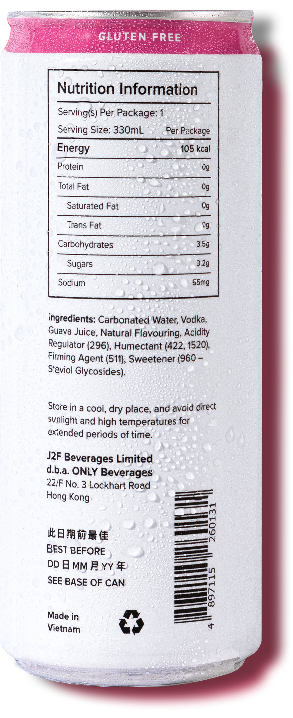 Guava Vodka Soda | Cocktail - ONLY™ Beverages